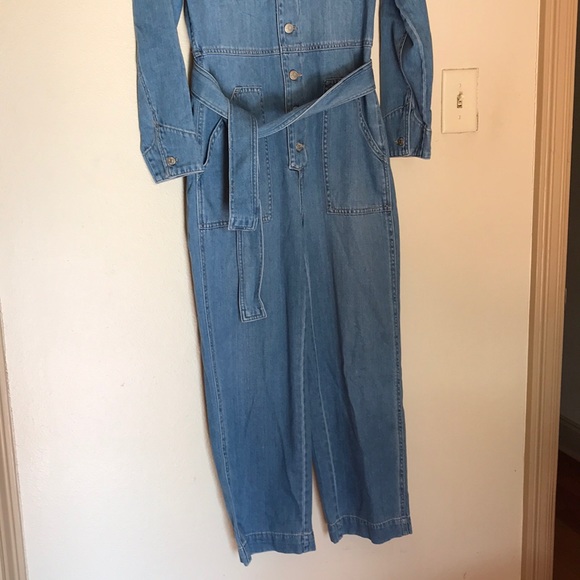 Madewell tie-waist jumpsuit in cosgrove wash xs - Picture 3 of 6